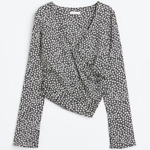 H&M Satin Wrap Blouse